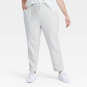 All In Motion NWT Women's XXL Gray Side Pocket Drawstring Taper Leg Sweatpants